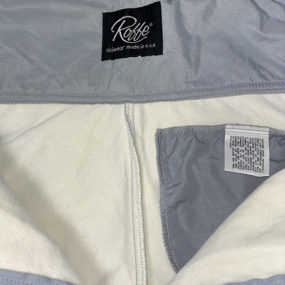 Vintage Roffe Snow Pants Womens Large Gray Bib Suspender Ski Insulated USA 80s - Picture 3 of 16